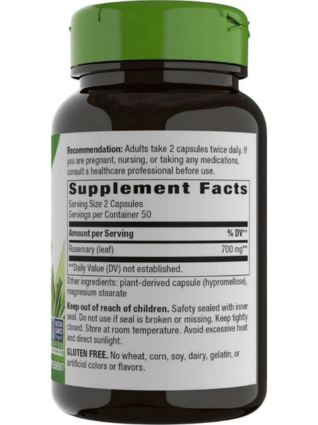 Nature's Way, Rosemary Leaf, 100 vegan capsules