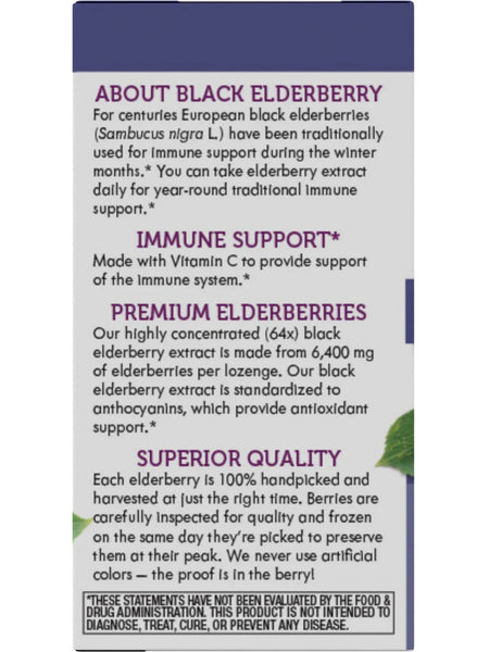 Nature's Way, Sambucus Original Lozenges, 6,400 mg, Elderberry, 30 Lozenges