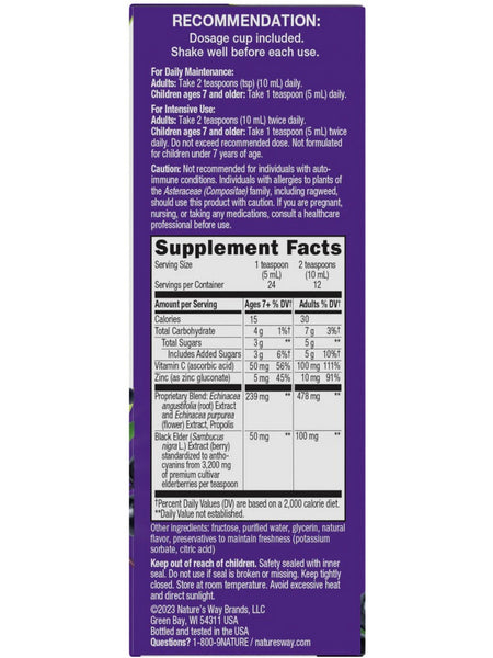 Nature's Way, Sambucus Immune Syrup, Elderberry, 4 fl oz
