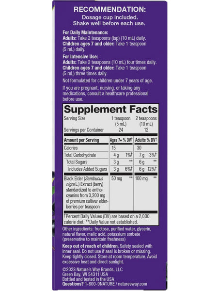 Nature's Way, Sambucus Traditional Immune Syrup, Elderberry, 4 fl oz