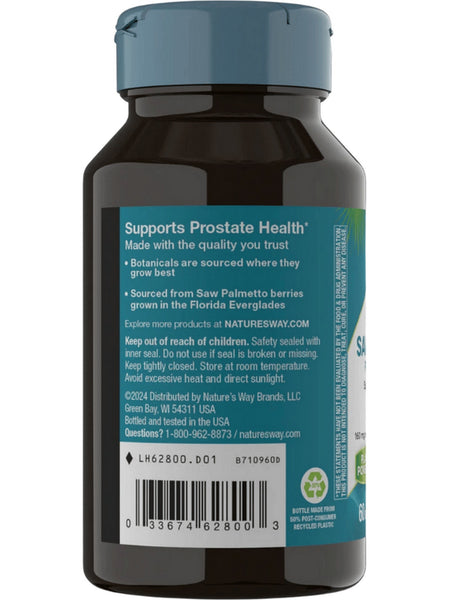 Nature's Way, Saw Palmetto, 60 softgels