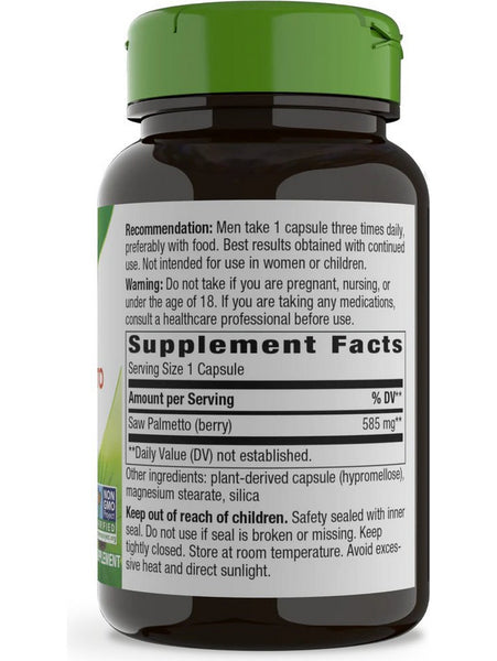 Nature's Way, Saw Palmetto Berries, 100 vegan capsules