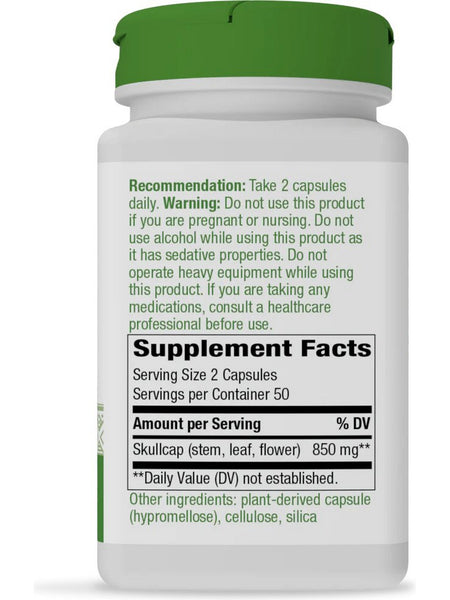 Nature's Way, Skullcap Herb, 100 vegan capsules