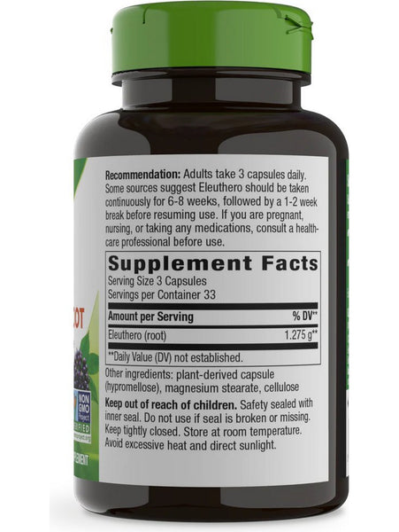 Nature's Way, Siberian Eleuthero, 100 vegan capsules