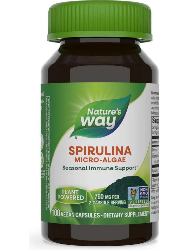 Nature's Way, Spirulina Micro-Algae, 100 vegan capsules