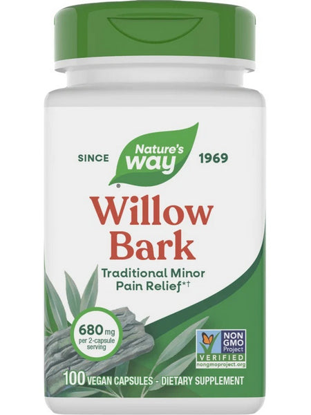 Nature's Way, Willow Bark, 100 Vegan Capsules