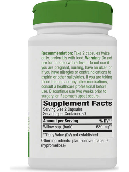 Nature's Way, Willow, 100 vegan capsules