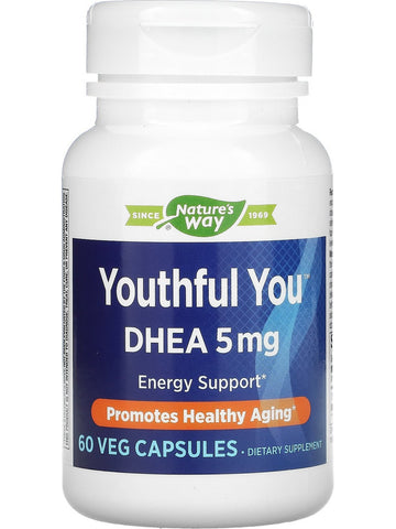 Nature's Way, Youthful You™ DHEA 5 mg, 60 veg capsules