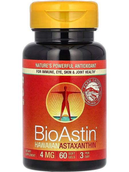 Nutrex Hawaii, BioAstin Hawaiian Astaxanthin, 4 mg, 60 Softgels