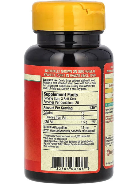 Nutrex Hawaii, BioAstin Hawaiian Astaxanthin, 4 mg, 60 Softgels