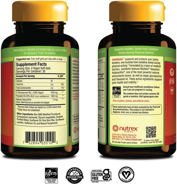 Nutrex Hawaii, JointAstin Astaxanthin, 3 mg, 120 Vegan Soft Gels