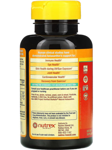 Nutrex Hawaii, BioAstin Hawaiian Astaxanthin, 4 mg, 120 Vegan Soft Gels
