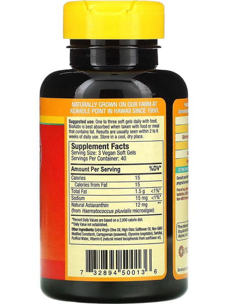 Nutrex Hawaii, BioAstin Hawaiian Astaxanthin, 4 mg, 120 Vegan Soft Gels