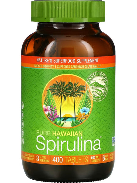 Nutrex Hawaii, Pure Hawaiian Spirulina, 500 mg, 400 Tablets