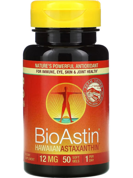 Nutrex Hawaii, BioAstin Hawaiian Astaxanthin, 12 mg, 50 Soft Gels