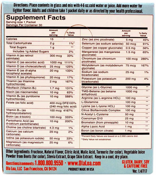 Ola Loa, Energy Drink, Tropical, 30 Packets