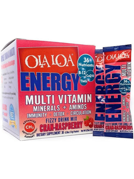 Ola Loa, Energy Drink, Cran-Raspberry, 30 Packets