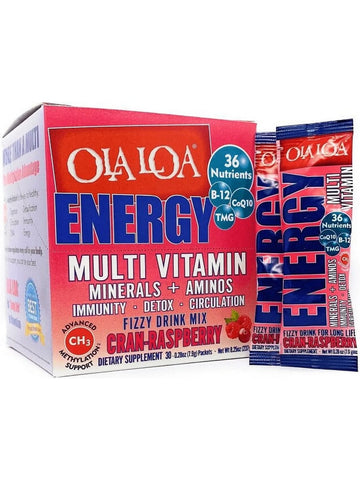 Ola Loa, Energy Drink, Cran-Raspberry, 30 Packets