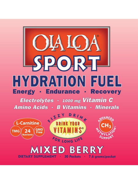 Ola Loa, Sport Drink Hydration Fuel, Mixed Berry, 30 Packets