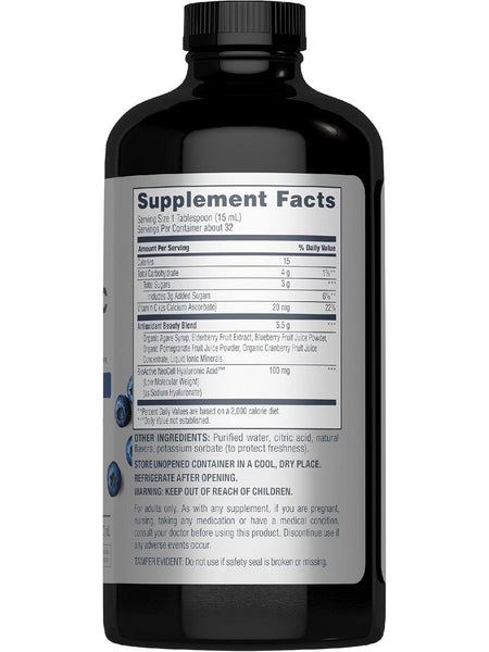 NeoCell, Hyaluronic Acid + Vitamin C, Blueberry, 16 fl oz