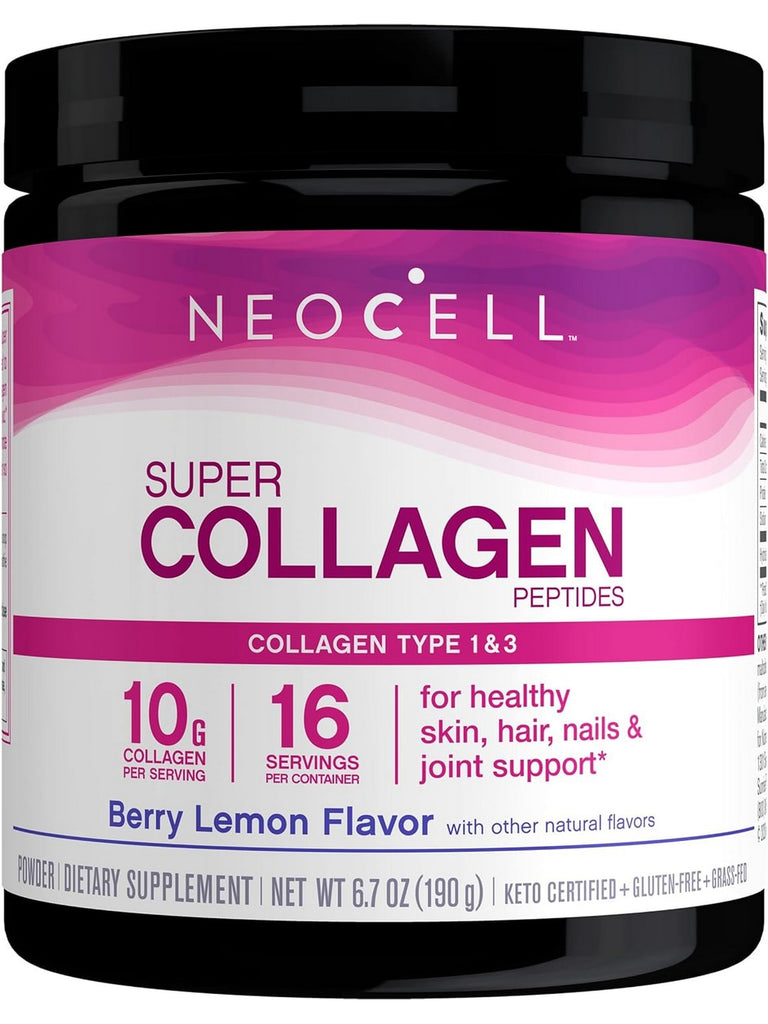 NeoCell, Super Collagen Peptides, Berry Lemon Powder, 6.7 oz