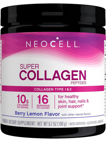 NeoCell, Super Collagen Peptides, Berry Lemon Powder, 6.7 oz