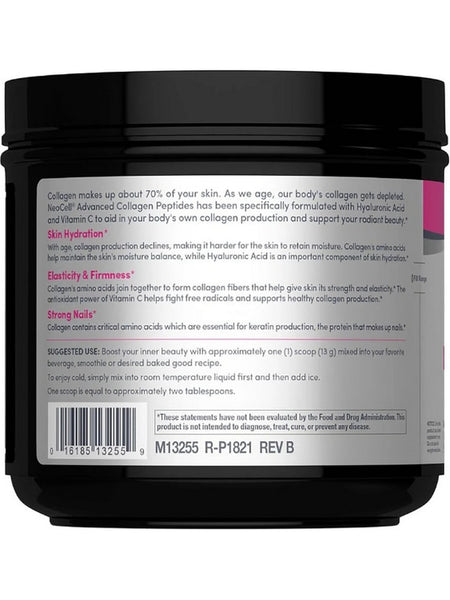 NeoCell, Advanced Collagen Peptides + Hyaluronic Acid and Vitamin C, Unflavored, 13.7 oz