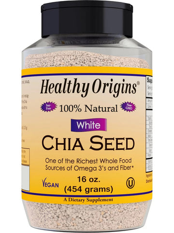 Healthy Origins, 100% Natural White Chia Seed, 16 oz