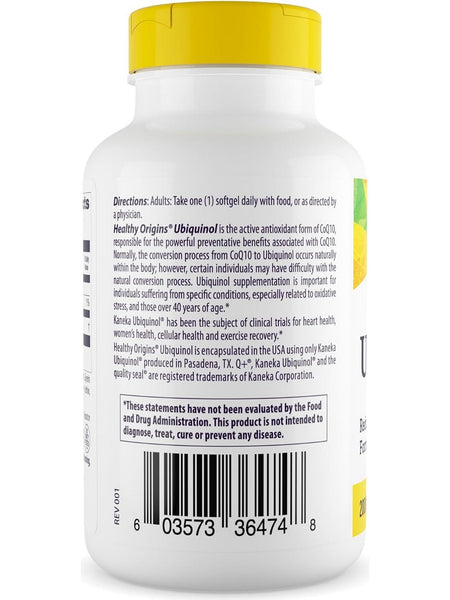 Healthy Origins, Natural Ubiquinol, 200 mg, 60 Softgels
