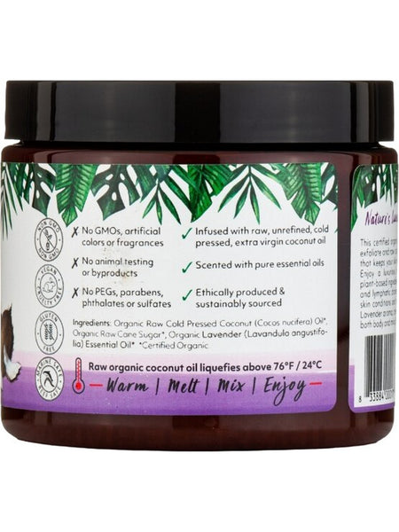 Organic Fiji, Whole Body Sugar Scrub, Lavender, 20 fl oz