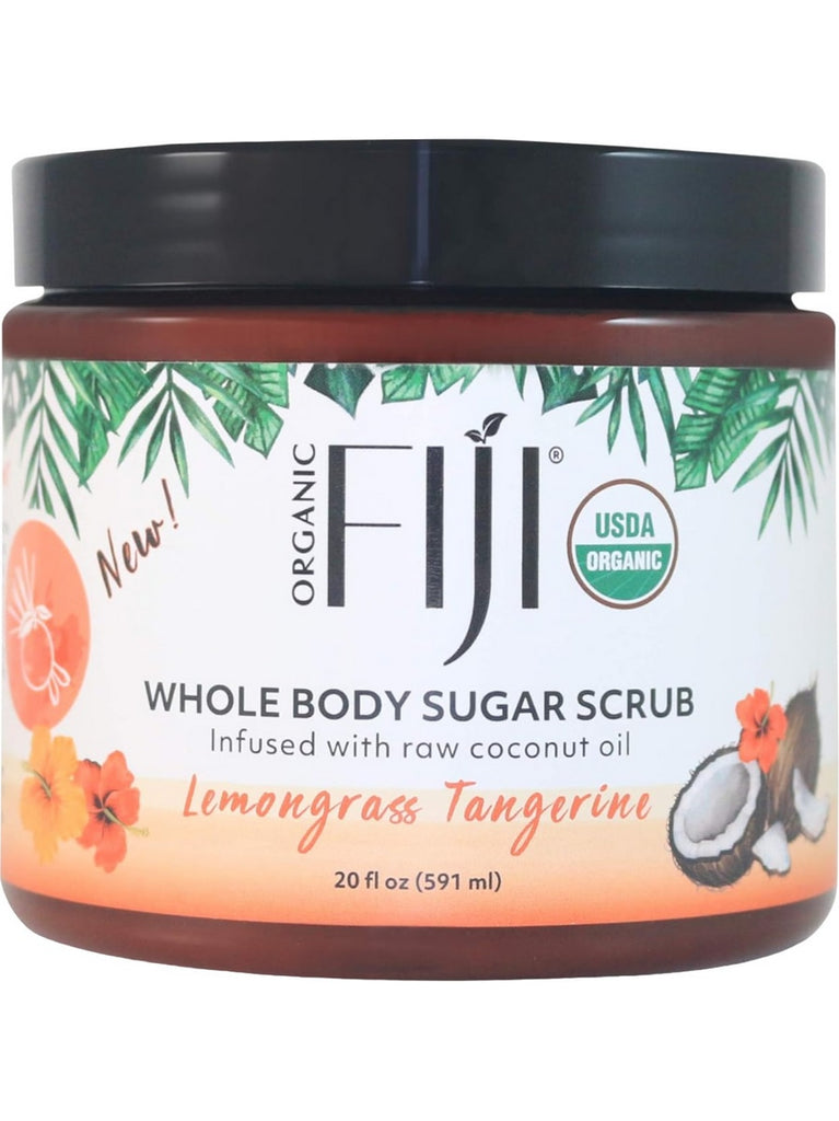 Organic Fiji, Whole Body Sugar Scrub, Lemongrass Tangerine, 20 fl oz
