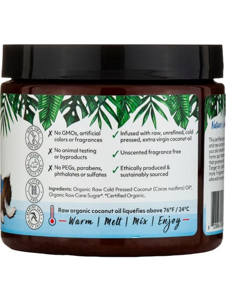 Organic Fiji, Whole Body Sugar Scrub, Fragrance Free, 20 fl oz