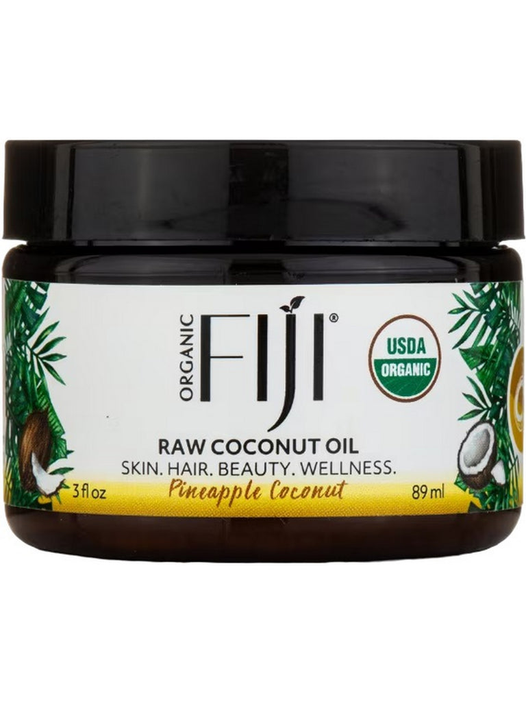 Organic Fiji, Raw Coconut Oil, Pineapple Coconut, 3 fl oz