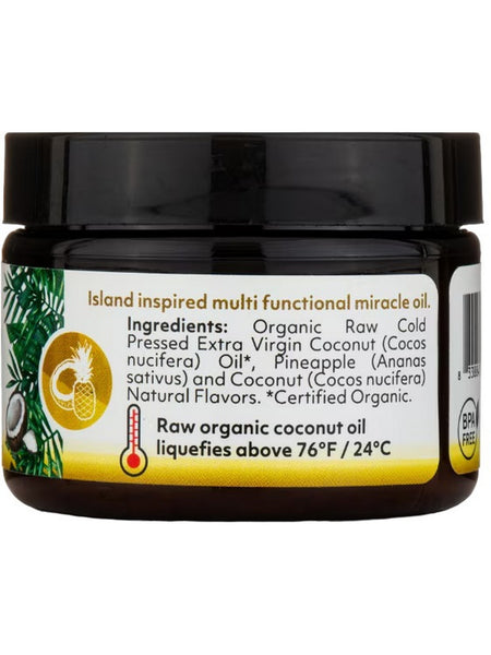 Organic Fiji, Raw Coconut Oil, Pineapple Coconut, 3 fl oz