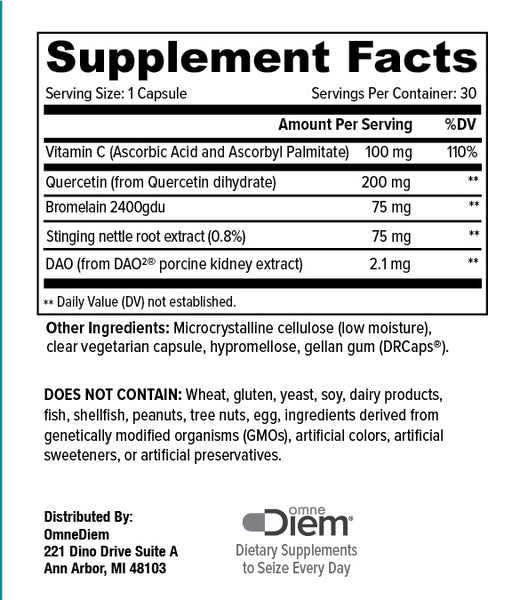 OmneDiem, Histamine Complete, 15,000 HDU, 30 Capsules