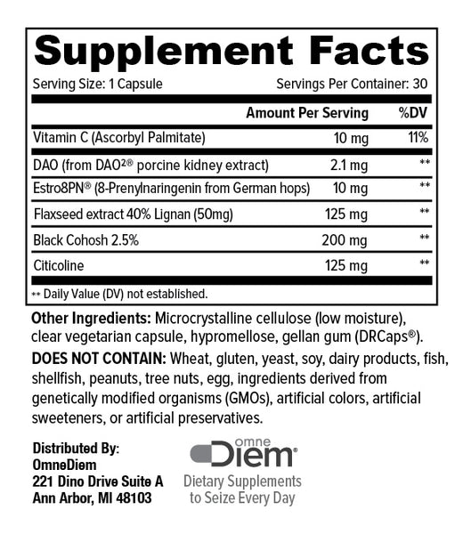 OmneDiem, Menopause Complete, 15,000 HDU, 30 Capsules