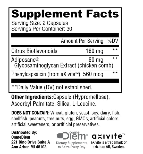 OmneDiem, Thermogenic Weight Management, 60 Capsules
