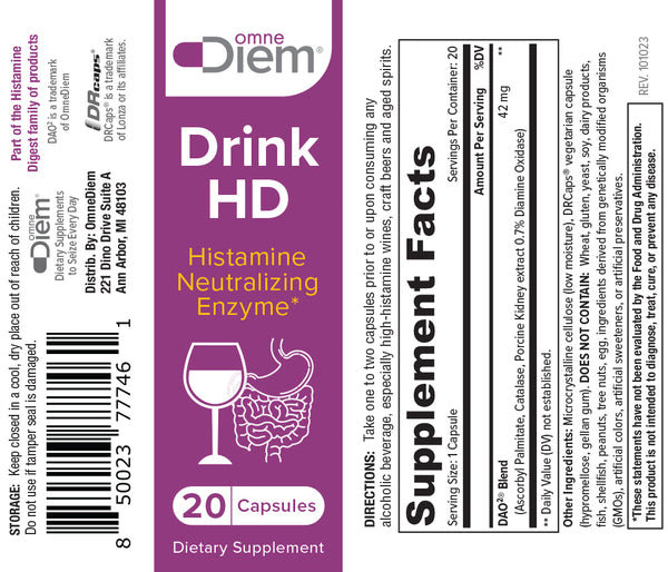 OmneDiem, Drink HD, 20 Capsules