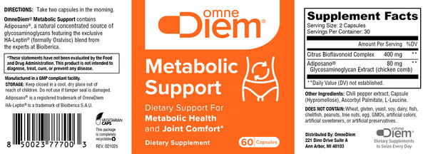 OmneDiem, Metabolic Support, 60 Capsules