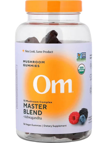 Om Mushroom Superfood, Master Blend Mushroom Gummies, Mixed Berry, 56 Vegan Gummies