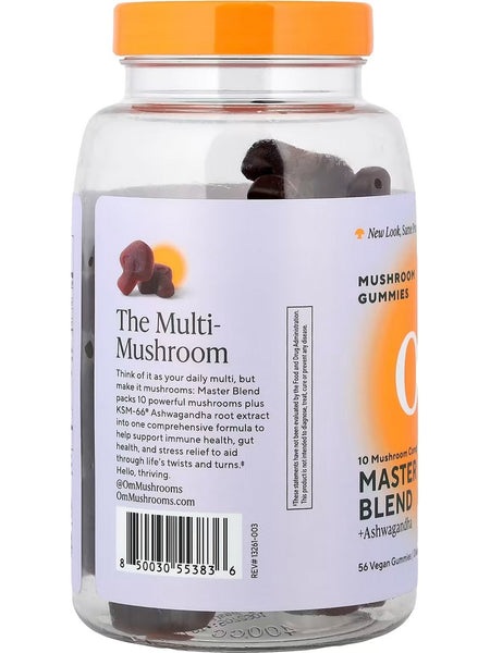 Om Mushroom Superfood, Master Blend Mushroom Gummies, Mixed Berry, 56 Vegan Gummies