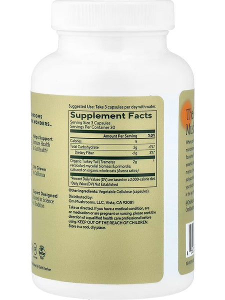 Om Mushroom Superfood, Turkey Tail Mushroom Capsules, 90 Vegetable Capsules