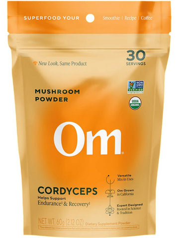 Om Mushroom Superfood, Cordecyps Mushroom Powder, 2.12 oz