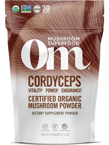 Om Mushroom Superfood, Cordecyps Certified Organic Mushroom Powder, 2.1 oz