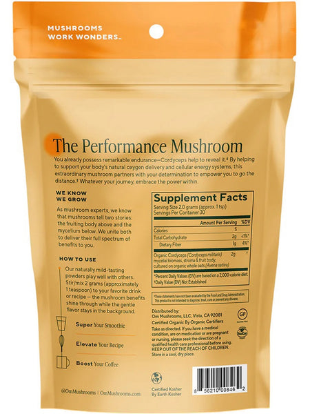 Om Mushroom Superfood, Cordecyps Mushroom Powder, 2.12 oz