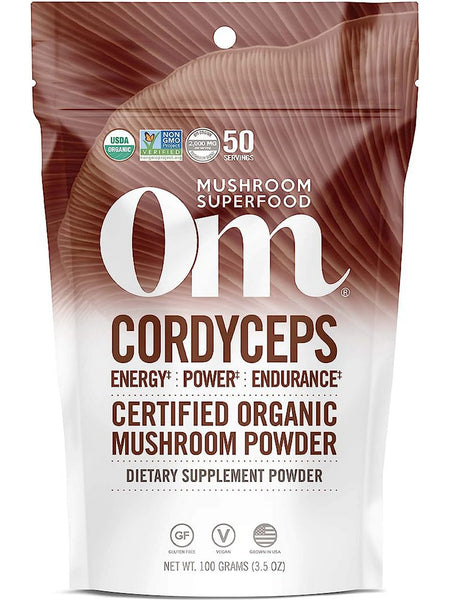 Om Mushroom Superfood, Cordyceps Certified Organic Mushroom Powder, 3.5 oz