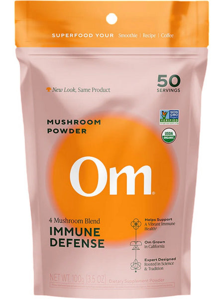 Om Mushroom Superfood, Immune Defense Mushroom Powder, 3.5 oz