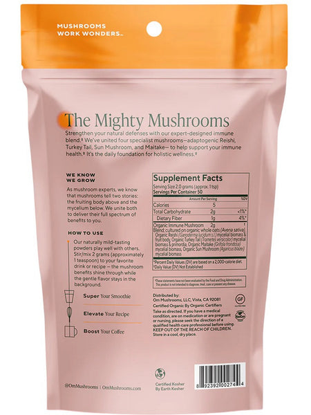 Om Mushroom Superfood, Immune Defense Mushroom Powder, 3.5 oz