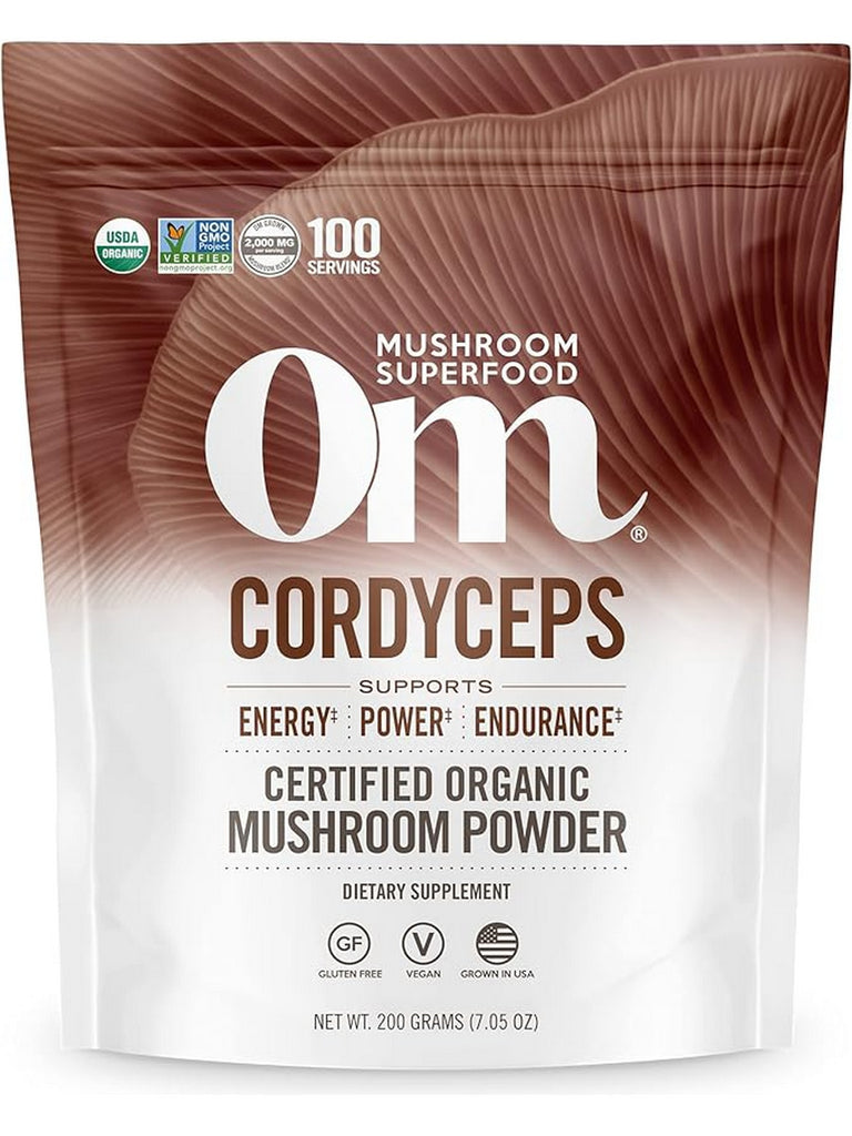 Om Mushroom Superfood, Cordecyps Certified Organic Mushroom Powder, 7.05 oz