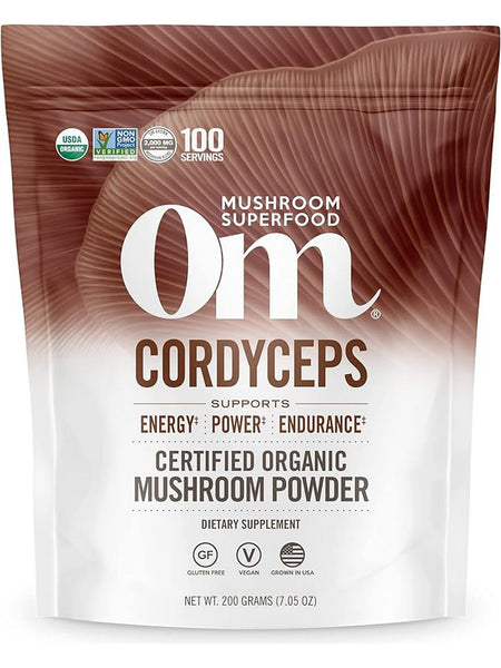 Om Mushroom Superfood, Cordecyps Certified Organic Mushroom Powder, 7.05 oz